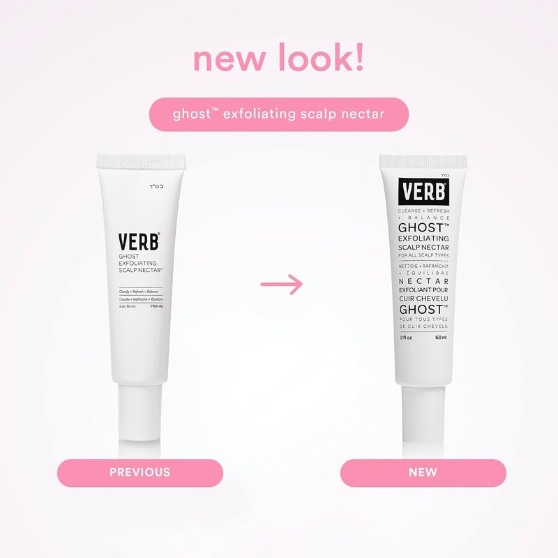 VERB Ghost Exfoliating Scalp Nectar - Lightweight 2 Fl Oz Serum for Product Buildup Removal | Vegan & Paraben-Free