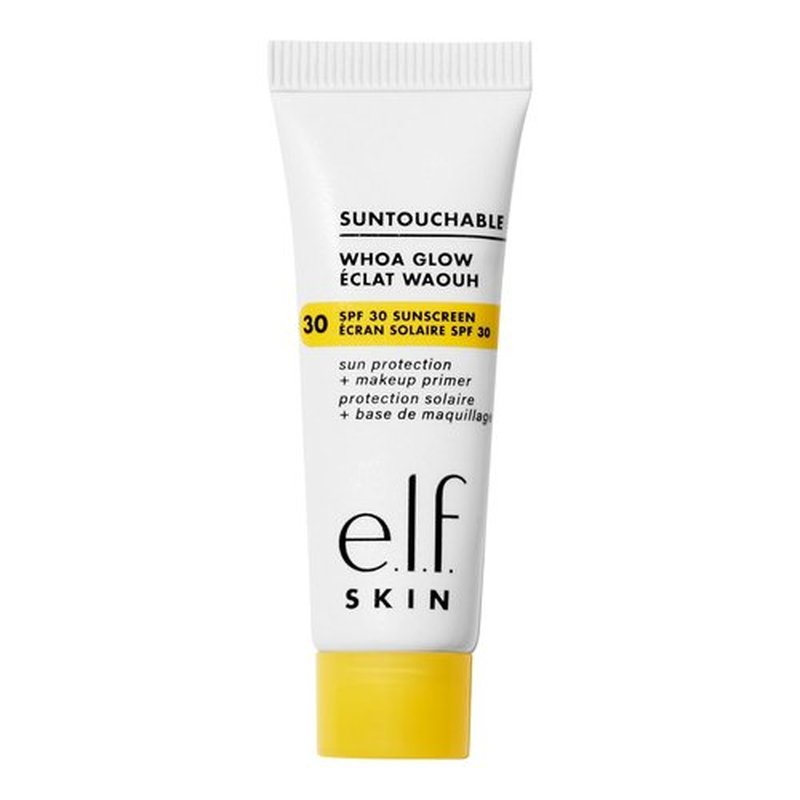 e.l.f. SKIN Suntouchable Whoa Glow SPF 30 Mini - Sunscreen & Makeup Primer with Hyaluronic Acid, Vegan & Cruelty-Free, Sunbeam