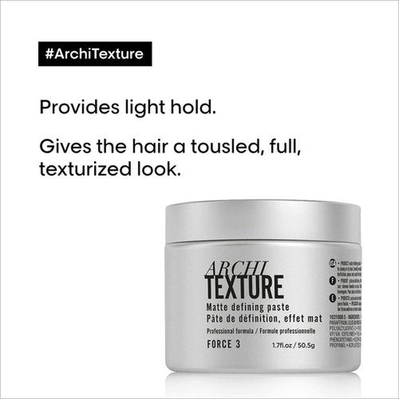 L'Oréal Professionnel Paris Architexture Pomade - Medium Hold for Texturized Structure & Matte Finish