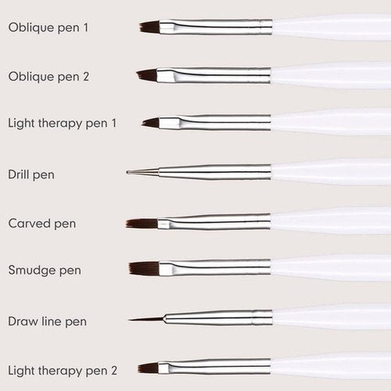 Leelosp 14 Pieces Clear French Tip Nail Stamp with Nail Art Brushes, Silicone Jelly Clear Stamper for Nails Include Gel Brush Polish Brushes for DIY Nail Decor