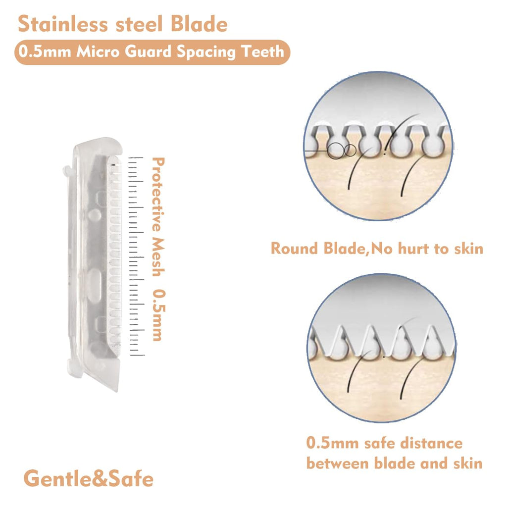 18 Pack Replacement Head for Finishing Touch Flawless Dermaplane Glo Facial Exfoliation, Replacement Blades for Flawless Dermaplane Razor