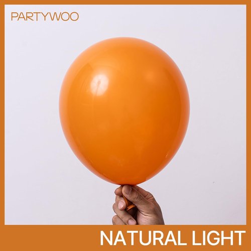 PartyWoo Burnt Orange Balloons - 140-Piece Terracotta Fall Balloon Arch Kit | 18", 12", 10", 5" Sizes
