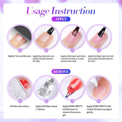Born Pretty Glitter Gel Nail Polish with Sequins, Long Lasting U V Gel Polish for Manicure and Nail Art, DIY at Home, Salon-Quality, Easy to Apply, 15ml Set8