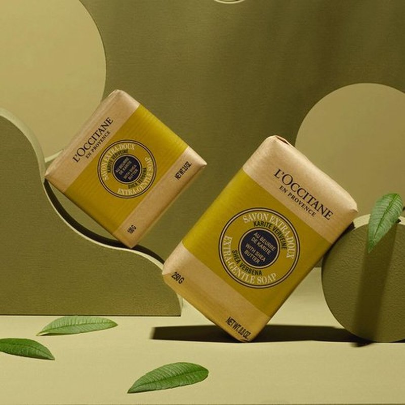 L'OCCITANE Shea Butter Soap Bar - Extra-Gentle Cleansing & Moisturizing, Vegan, Soothing Scents