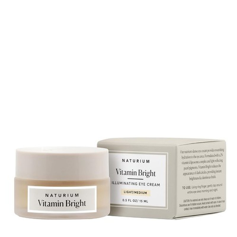 Naturium Vitamin Bright Eye Cream - Illuminating Under Eye Repair for Dark Circles, Light/Medium, 0.5 oz