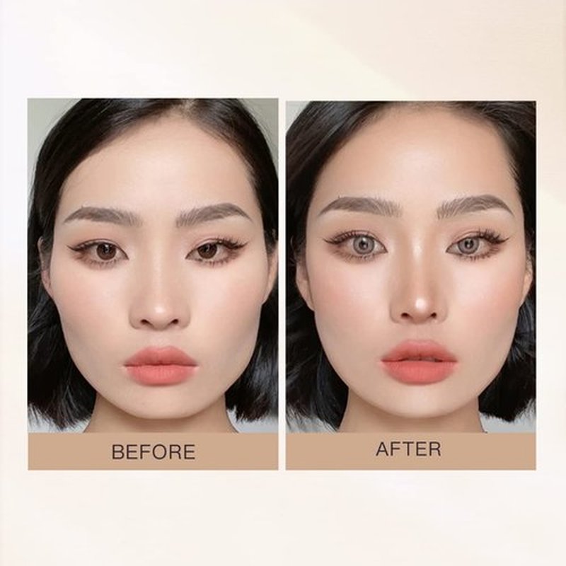 ELLESY Highlighter Makeup Palette Silky Texture Face Sculpting Highlighter Contouring Palette Lightweight Makeup Kit Grey Toned Natural Looking Contour Powder with brush-C01