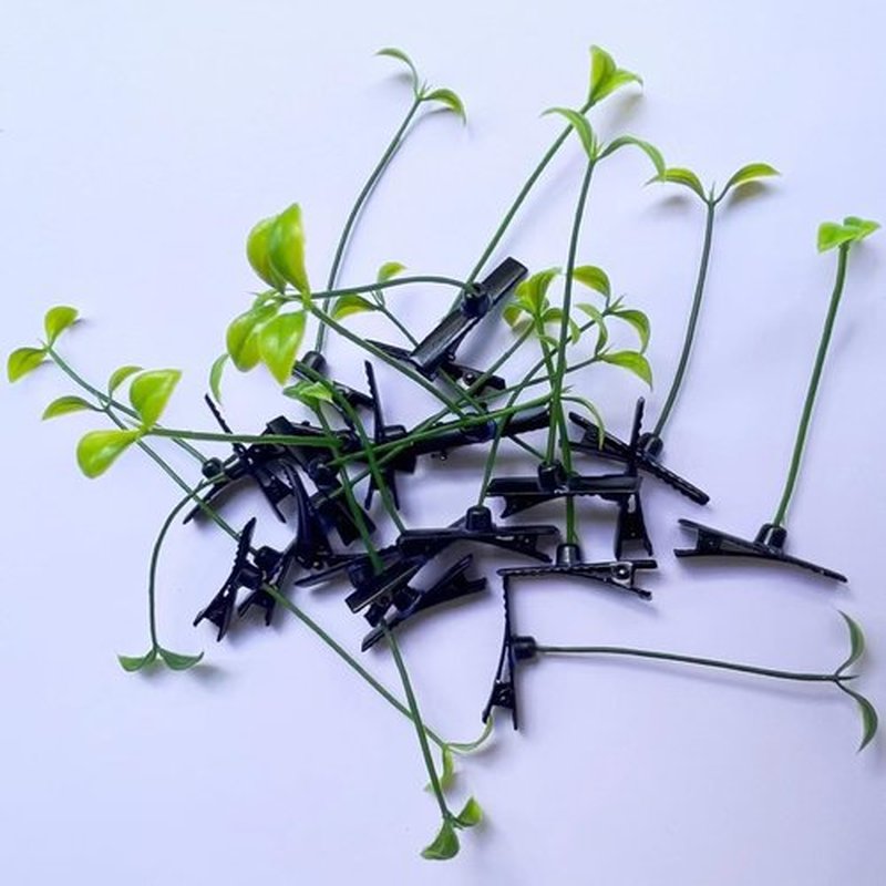 100pcs Bean Sprouts Plant Clips Sprouts Rave Hairpins Sprout Clips Funny Barrette Little Grass Headwear Hair Accessories for Women Kids Girls Lady Home School Party