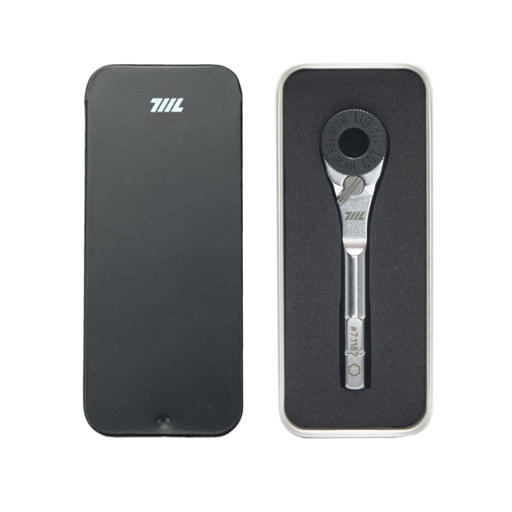 711L Hex End EDC Ratchet Wrench - Accessory for Multitools with 1/4" Hex Bits Adapters - Compatible with 1/4 Inch Socket Extensions
