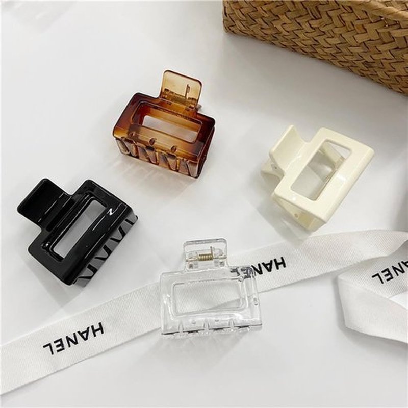 TEBIEKOY 4Pcs Hair Claw Clips 2" Small Hair Clips for Women Square Claw Clip for Thick Medium Thin Hair Strong Hold Cute Hair Clip Nonslip Jaw Clips Hair Accessories