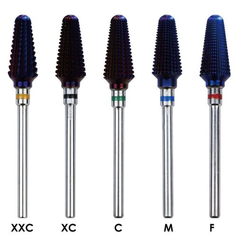 C & I Tapered Tornado & Texas Tornado Nail Drill Bit for Nail Drill Machine, Purple Coated (Tapered Tornado, XC)