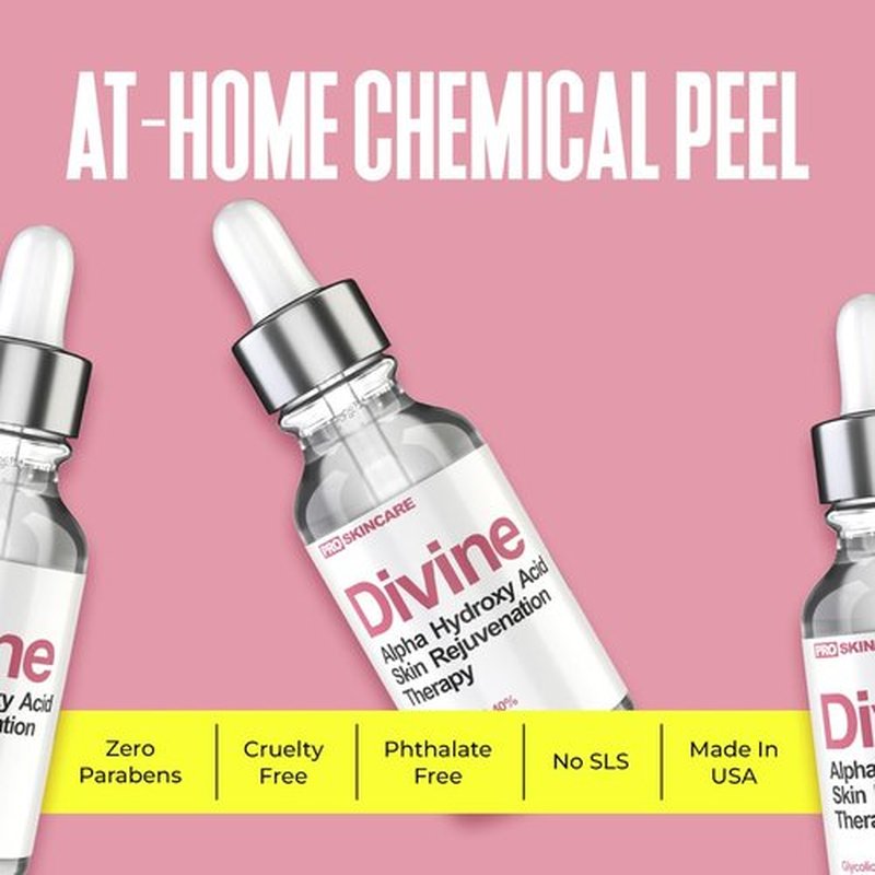 Alpha Hydroxy Acid | Glycolic Acid Peel 40% - Professional Exfoliant for Acne Scars & Wrinkles