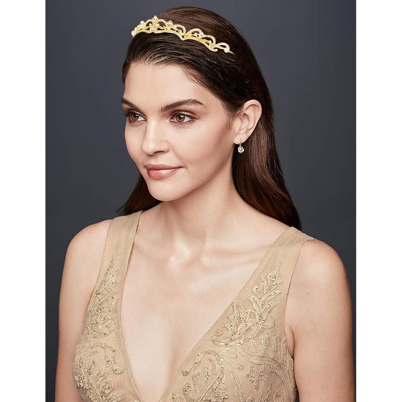Vovii Gold Tiaras and Crowns for Women, Rhinestone Princess Crowns for Women Girls, Small Gold Tiara Crown Headband for Women Halloween Costume Party Prom Bride Birthday
