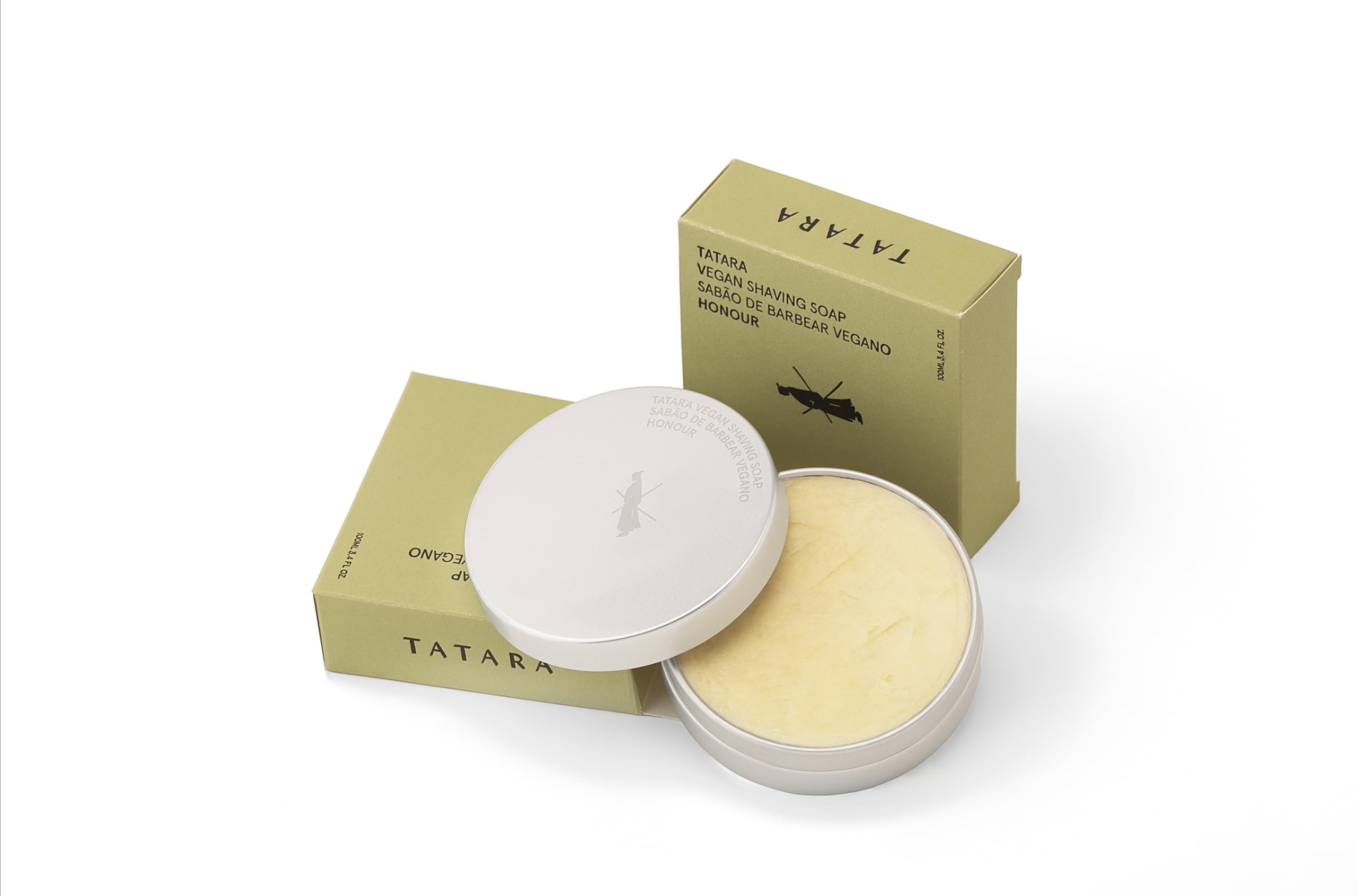 TATARA Shaving Soap for Men- ‘Honour’ Mens Shaving Soap Jar Creates Rich Lather for Smooth Shave- Handcrafted Vegan Shave Soap for Men with Floral & Woody Scent- Luxury Shaving Lather Soap- 100ml
