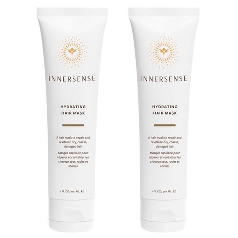 INNERSENSE Organic Beauty - Natural Hydrating Hair Mask | Deep Hydration, Nourishing, Strengthening | Non-Toxic, Cruelty-Free, Clean Haircare (2 Pack - 2 fl oz | 59.1 mL each)