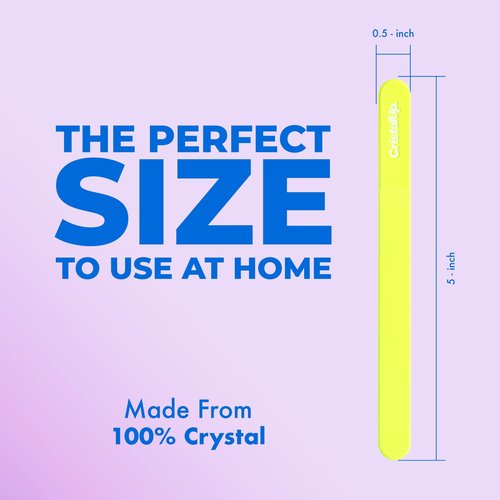 Crystal Nail File 5.3in, Glass File Durable, Perfect for Home, Office and On The Go, Elegant Design for Professional Manicure and Pedicure Results