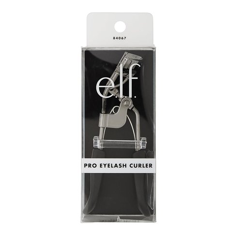 e.l.f. Pro Eyelash Curler - Strong Contoured Design for Eye-Opening Volume | Includes Extra Rubber Pad, Silver