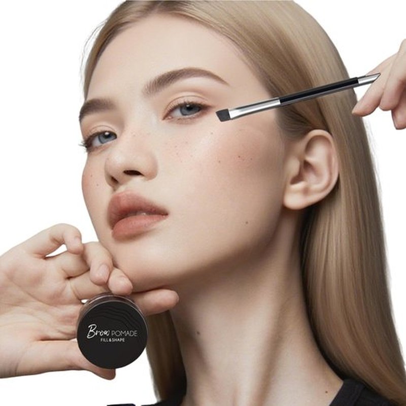 Eyebrow Stencils, Eyebrow Stamp Perfect Eyebrows Waterproof, Eye Brow Stencil Kits Eyebrow Stamp Trio Kit with Sponge Applicator Smudge-proof for Women With 10PCS Eyebrow Shaping Kit, Dark Brown