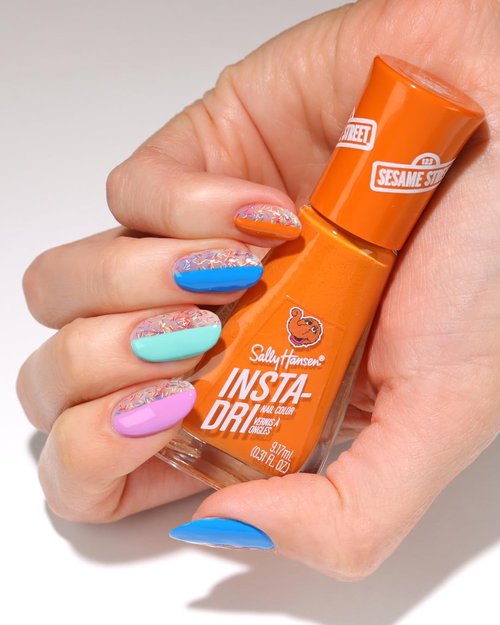 Sally Hansen Insta-Dri Sesame Street Nail Polish Collection - Elmo Loves Hue & C is for Color Duo - 0.31 fl oz.