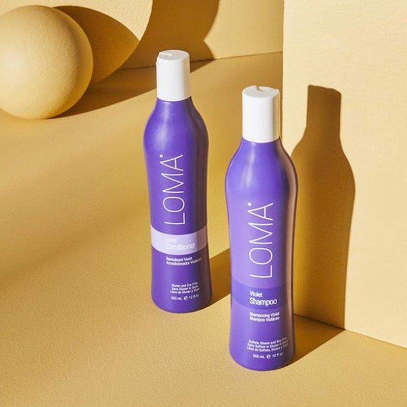 Loma Hair Care Violet Shampoo - Vanilla Bean & Blood Orange | 12 Fl Oz for Brighter Blonde Hair