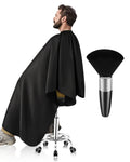ULG Professional Hair Cutting Cape with Neck Duster Brush Waterproof Extra Large Size Salon Barber Cape Haircut Cape for Men Women and Kids, 57”×72” Full Body Coverage, Black