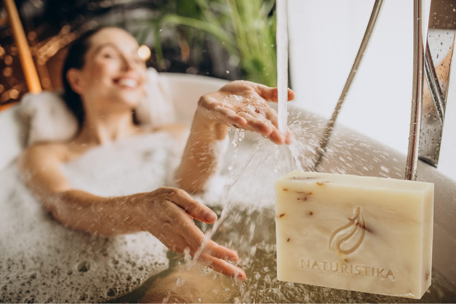 Naturistika Aloe and Calendula Soap Bar (3 Pack), Vegan and All Natural Handcrafted with Organic Oils. Face and Body Soap. For Men, Women and Teens. Unscented with Shea Butter.