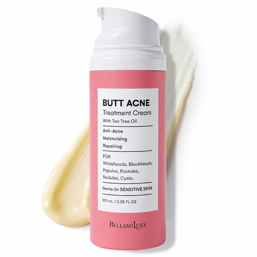 BellamiLuxx Butt Acne Treatment Cream - Clear Folliculitis & Pimples with 2% Salicylic Acid & Tea Tree Oil | Smooth Skin Solution