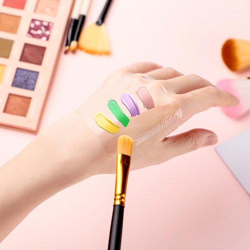 Linyuthia 200 Pieces Makeup Hand Palette Single Use Waterproof Makeup Mixing Palette Disposable Foundation Mixing Tray Adhesive Artist Cosmetic Tape for Women(3.15 x 3.15 Inch)