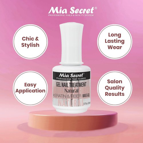 Mia Secret Professional Gel Nail Treatment Keratin Base & Top Gel 0.5 FLoz