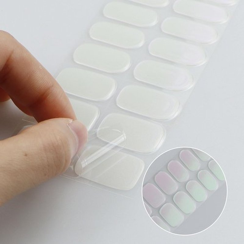 JMEOWIO Gel Nail Stickers Glitter Semi Cured Gel Nail Strips Wraps UV/LED Nails Art Design Decoration Accessories
