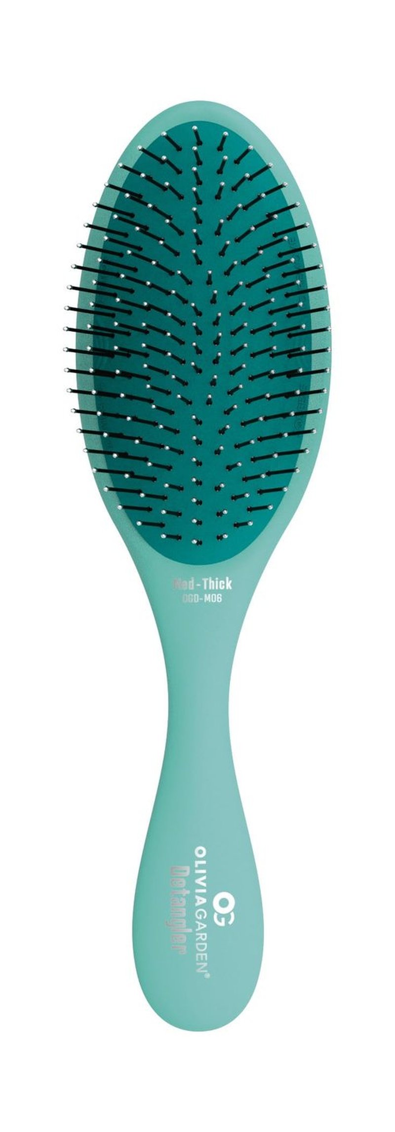 Olivia Garden OG Detangler Brush – Removable Cushion, Gentle Scalp Massage & Detangling for Wet or Dry, Medium to Thick Hair – Turquoise