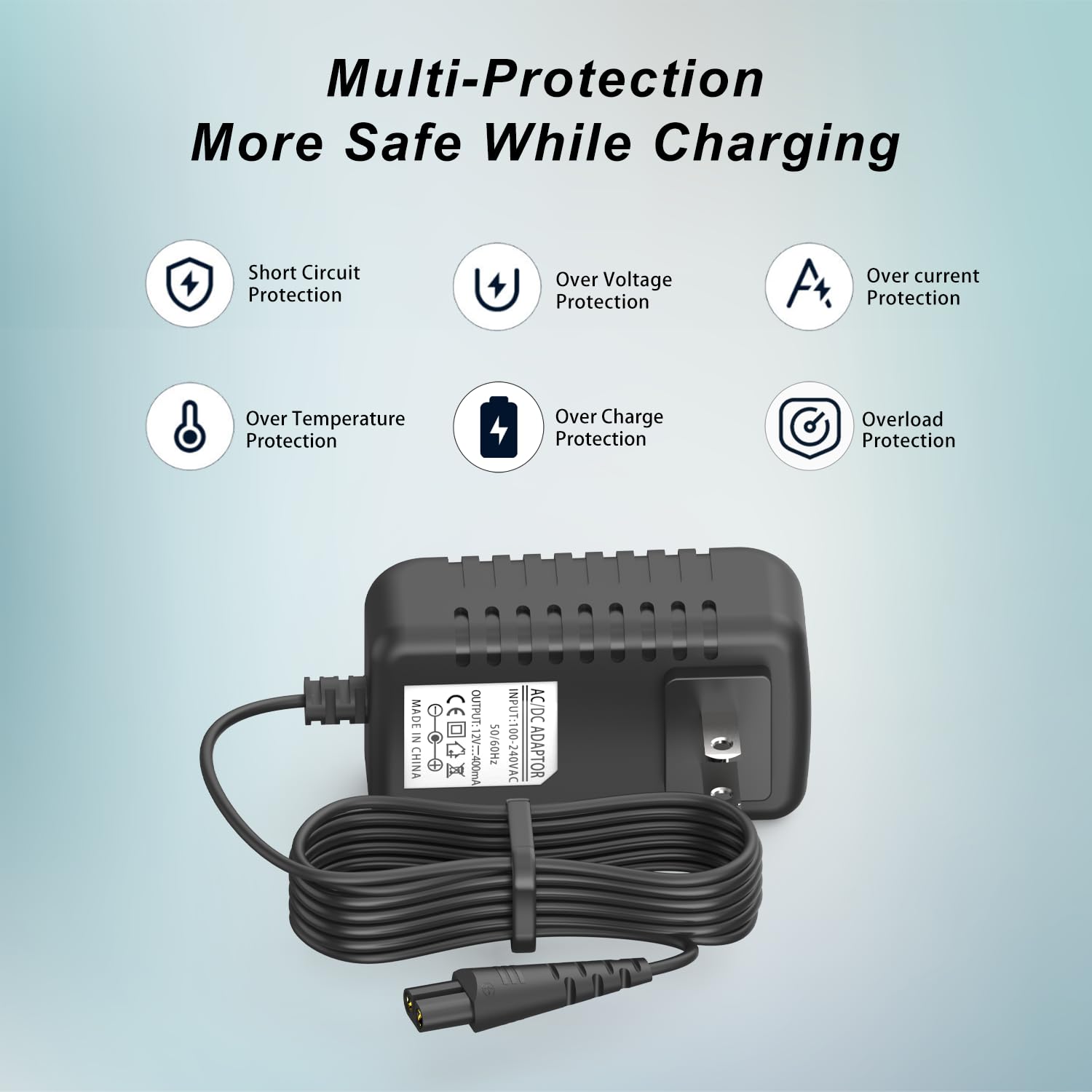 Charger Replacement for Remington Shaver F5-5800 F7800 F5800 F5790 F4790 R5150 R6130 R-6150 MS2-390 MS3-2700 MS680 R9100 5V Trimmer Charging Power Cord for Remington Razor