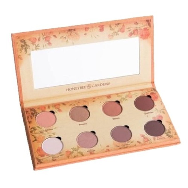 Honeybee Gardens Nude Renaissance Eye Shadow Palette - 8 Neutral Shades, Matte & Shimmer, Vegan & Talc-Free