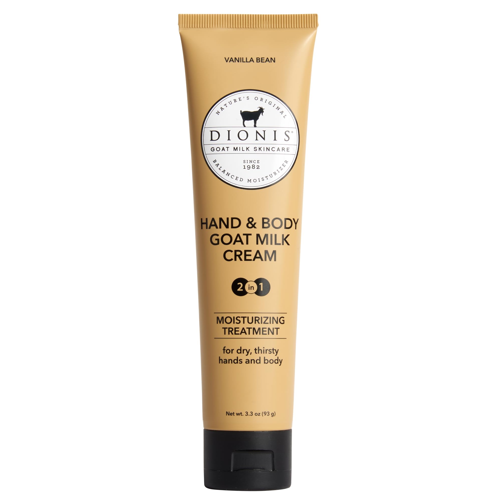 Dionis Goat Milk Lotion – Moisturizing Hand & Body Lotion for Dry Skin, Sensitive Skin Safe, Lightweight Non-Greasy Formula - Vanilla Bean 3.3 oz
