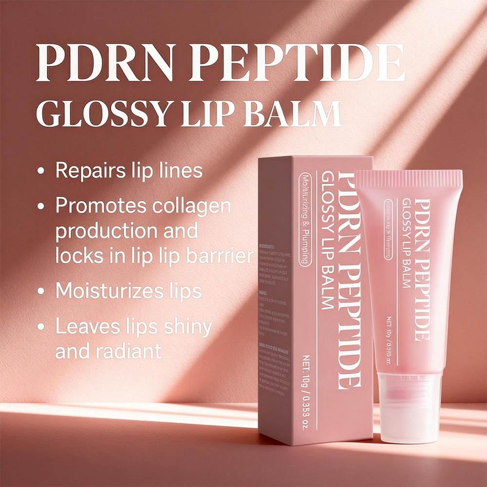 Pdrn Lip Balm, Contains Pdrn and SODIUM DNA, SODIUM DNA Provides Antioxidant Benefits, And Improves Lip Health, Lntensive Lip Repair, Moisture Lock(1PCS Hydrating Lip Plumping Glossy Lip Balm)