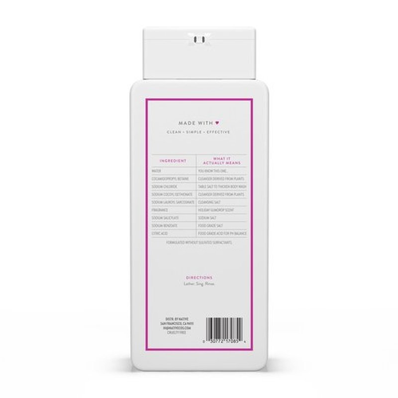Native Body Wash, Holiday Edition, Holiday Gumdrop Scent, Contains Naturally Derived Ingredients | For Women & Men, Sulfate, Paraben, & Dye Free Leaving Skin Soft and Hydrated | 18 oz
