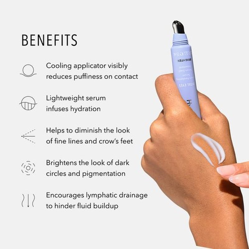 HydroPeptide Vital Eyes - Instant Awakening Serum | Cooling Rollerball Under Eye Moisturizer 0.5 Oz
