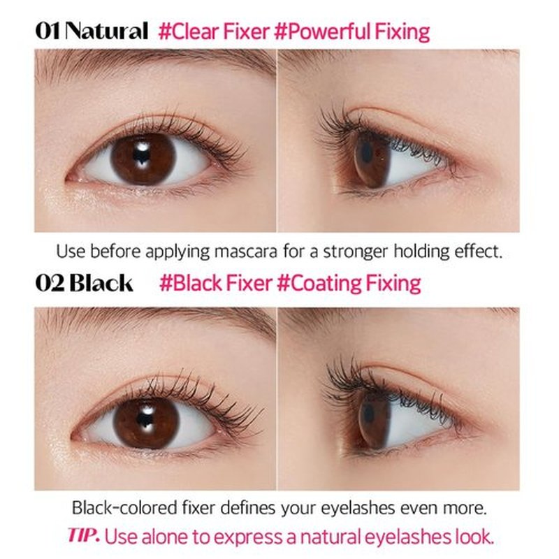 ETUDE Dr. Mascara Fixer - Long-Lasting Curl Hold & Smudge-Proof Formula | Vegan Black (0.203 Fl Oz)