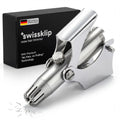 Swissklip Swissker Manual Nose Hair Trimmer for Men & Women - Precision Stainless Steel Ear Hair Remover - German Designed Grooming Tool with Rounded Safety Tip