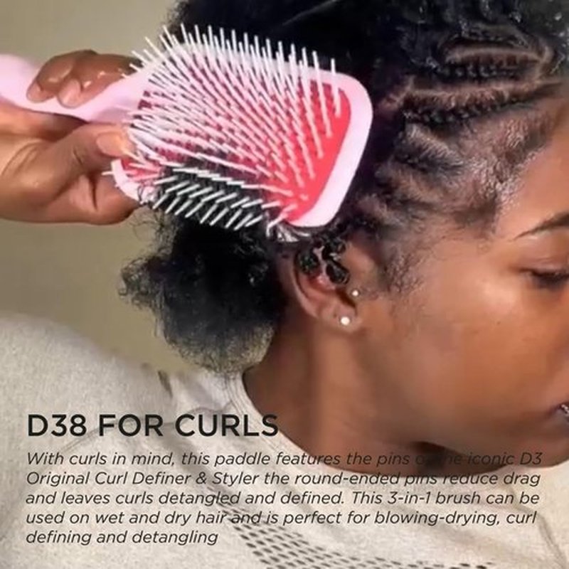 Denman Detangling Paddle Brush - Versatile Hair Detangler & Styler for All Hair Types | Ideal for Men & Women