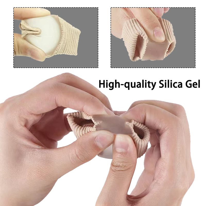 Whycalon 12 Packs Gel Toe Separators for Overlapping Toes, Toe Spacers for Bunions Bunion Corrector for Women and Men, 2 Loops Bunion Corrector for First Two Toes