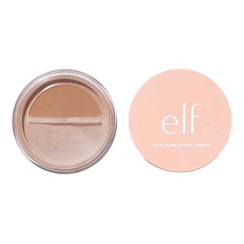 e.l.f. Halo Glow Setting Powder - Silky Finish for Soft Glow, Smooths Pores & Lines, Vegan, Deep