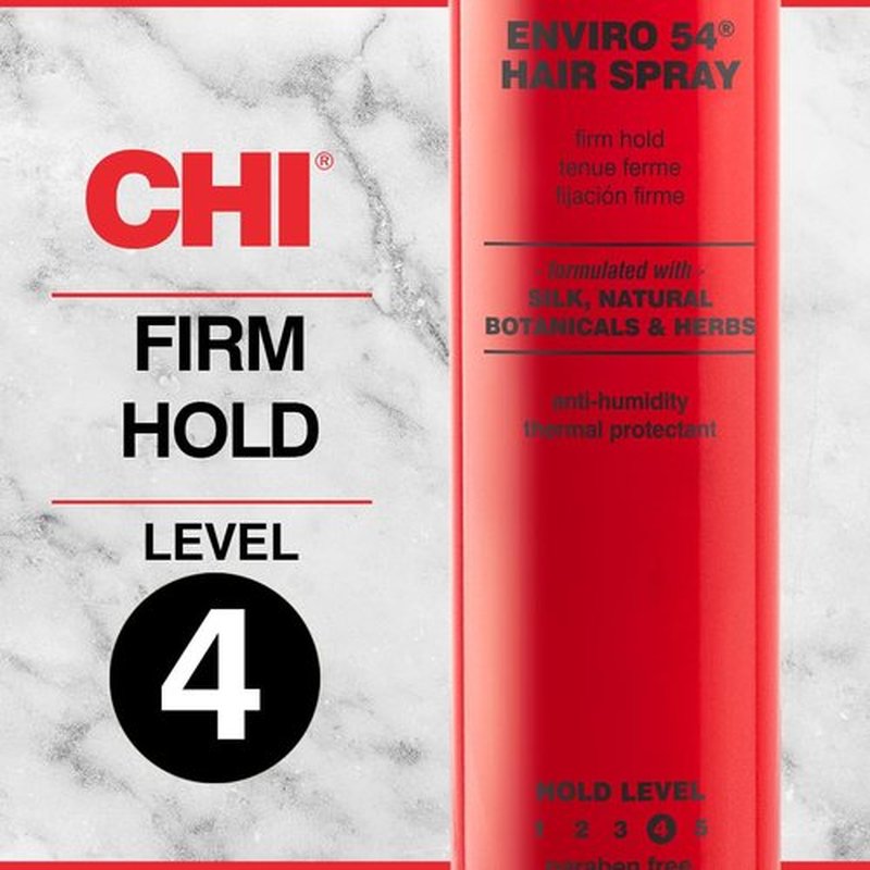 CHI Enviro 54 Hairspray - Firm Hold Lightweight Spray for Secure Hairstyles | 2.6 Oz, Sulfate & Paraben-Free