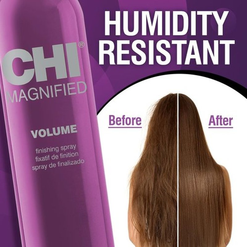 CHI Magnified Volume Finishing Hair Spray - Boost Volume & Shine, 2.6 Oz | Maximum Fullness & Resilience