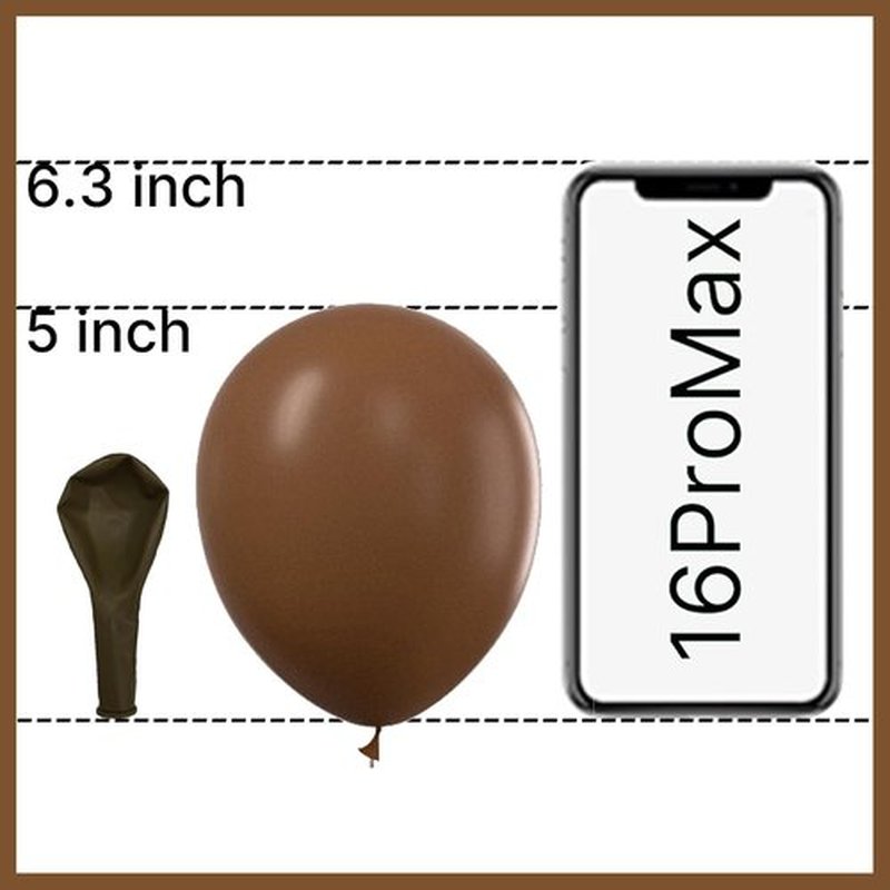 PartyWoo Brown Balloons - 50pcs 5 Inch Mini Boho Latex Balloons for Weddings & Celebrations