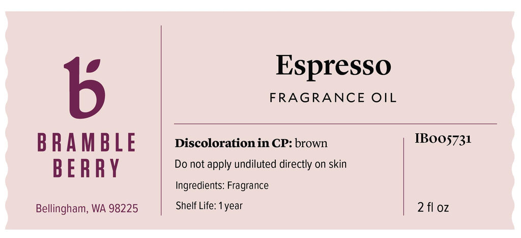 Bramble Berry Espresso Fragrance Oil 2 oz | Bold Coffee Scent for Soap Making, Candles, Lotion, Bath Bombs & Coffee Scrubs | Skin Safe, Vegan, Paraben & Phthalate Free, DIY Craft Essential