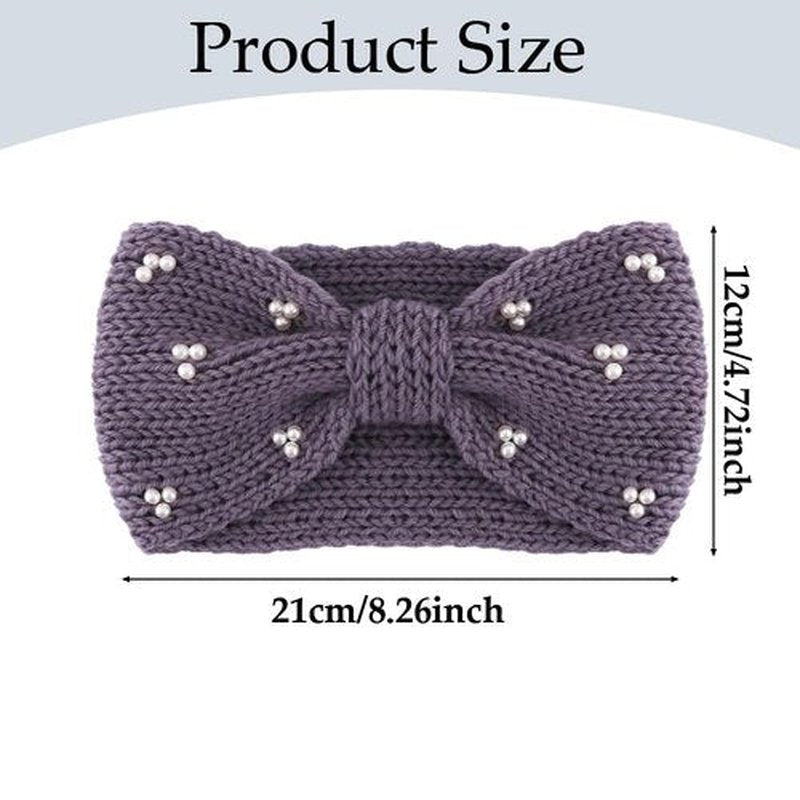Aprince Winter Headbands for Women 3Pcs, Warm Knit Ear Muffs for Snow Ski, Chunky Knotted Ear Warmers, Thick Crochet Head band, Cold Weather Head Wraps, Stocking Stuffers Gifts