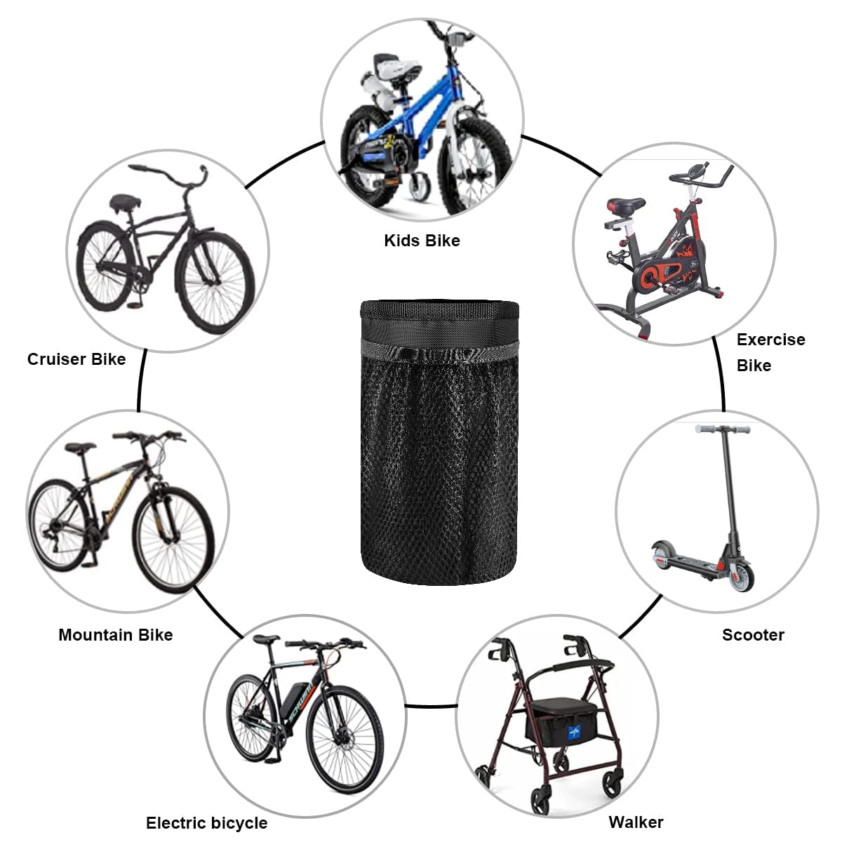 2PC Insulated Bike Water Bottle Holder Bag for Kid Adult with Phone Storage