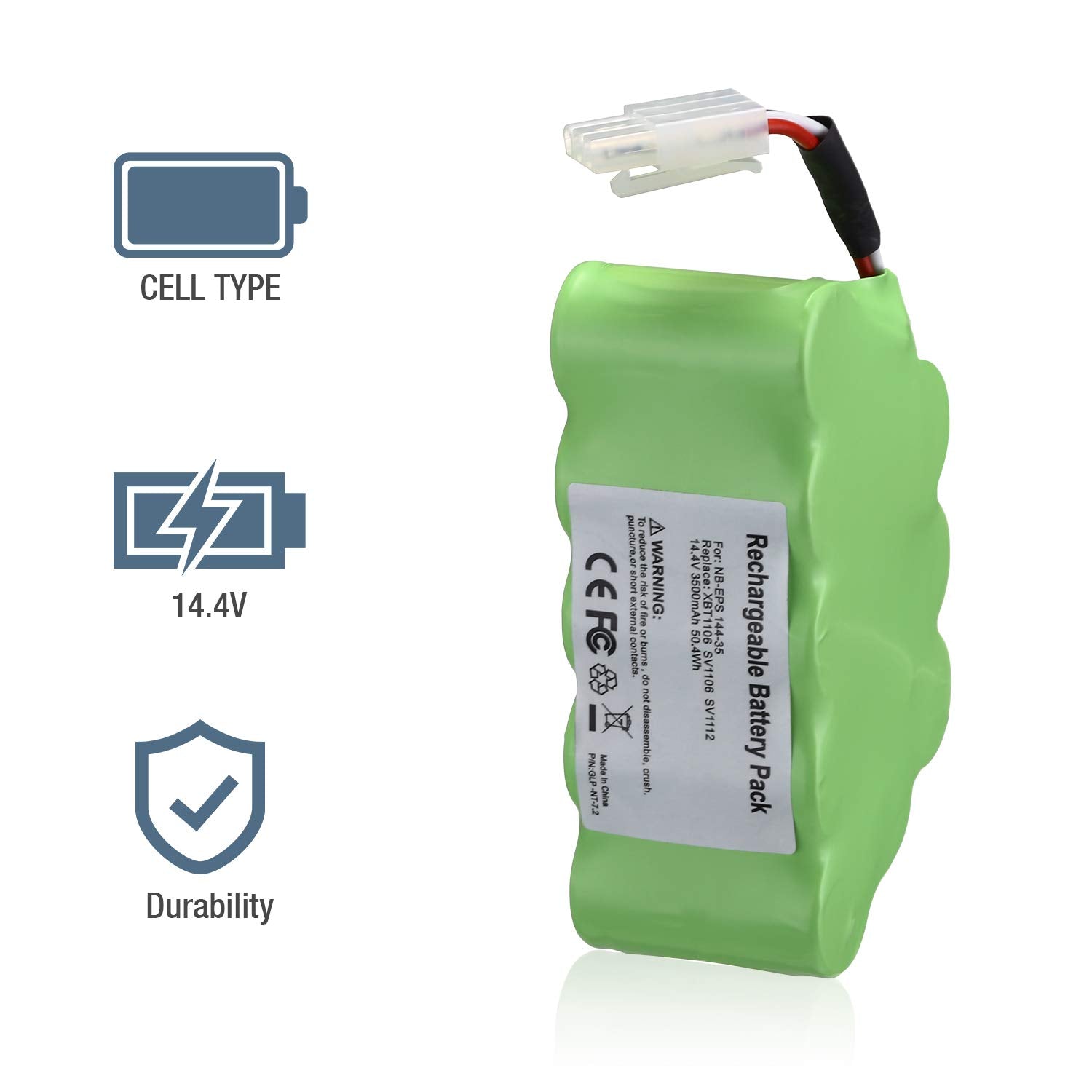 Dutyone 14.4V 3500mAh Replacement for Shark Vacuum Battery, Compatible with Shark Battery XBT1106 SV1106 SV1112 Freestyle Navigator Cordless Stick Vacuum XB1100 SV1100 SV1107 Ni-MH