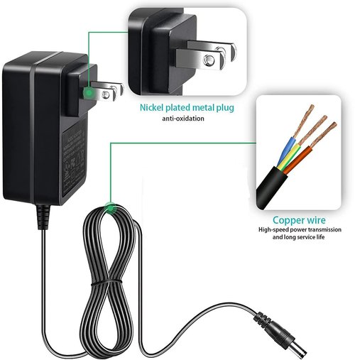 12V Nail Drill Charger Power Cord Compatible with Lavinda,Makartt,Lumcrissy,AIRSEE NS-0801,MelodySusie MS-801 Electric Nail Drill Machine Power Adapter Cord
