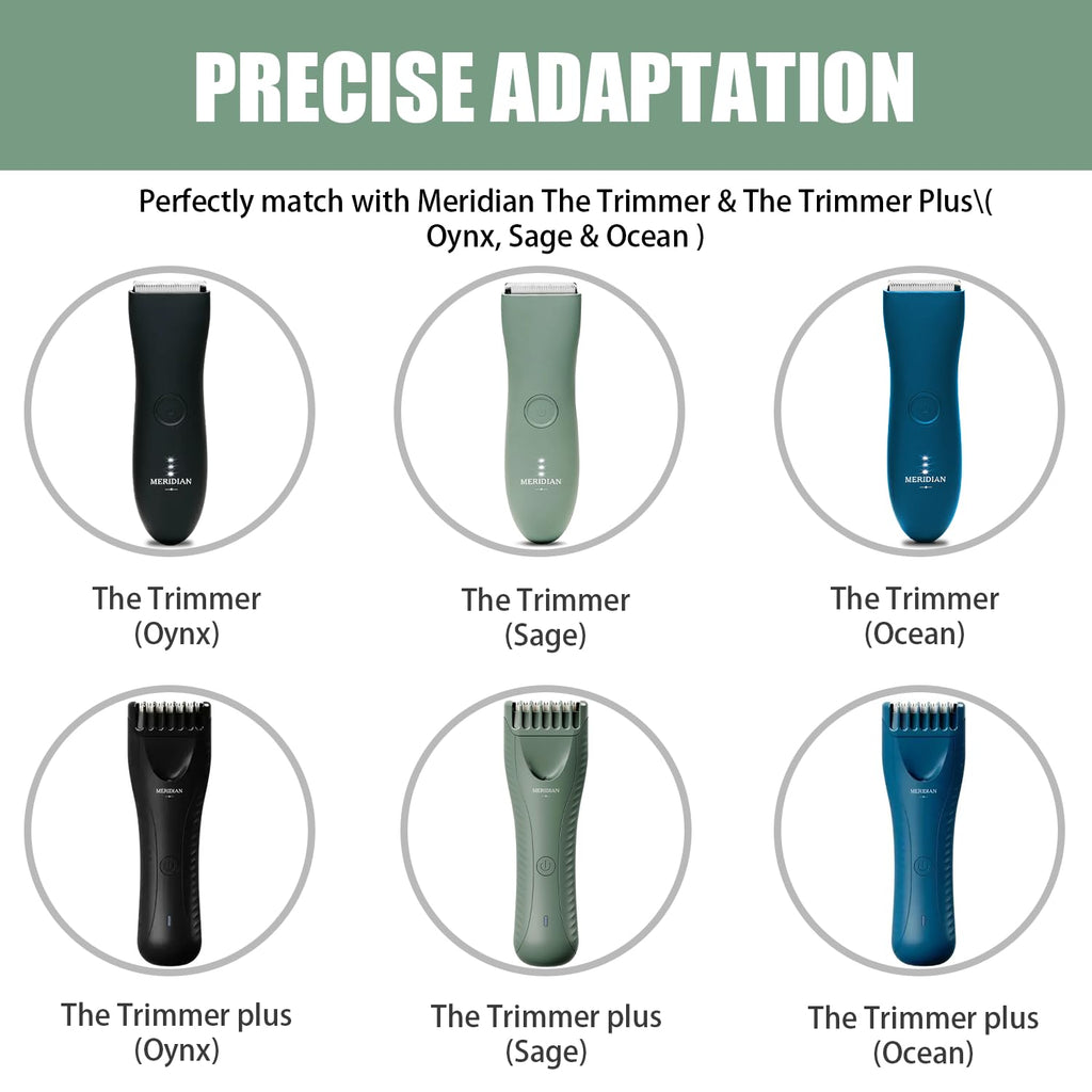 Replacement Blades Compatible with Meridian Trimmer, Hygienic Ceramic Replacement Blades for Meridian Body Trimmer,Green